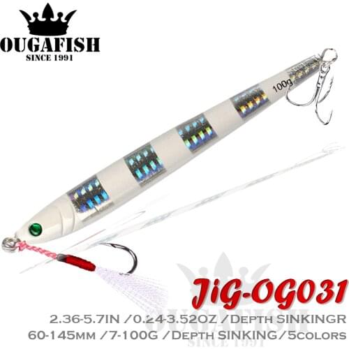 New Metal Jig Fishing Lure Weights 21g-100g Trolling Hard Bait Bass Fishing Boat Tackle Trout Jigging Lure Jigs Saltwater Lures