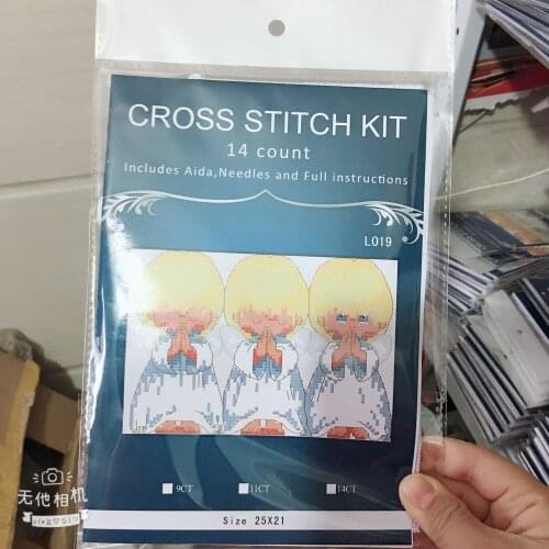 ONEROOM Pray Little Aangels People Needlework,DMC Baby Cross stitch,Sets Embroidery kits,Printed Patterns Cross-Stitching