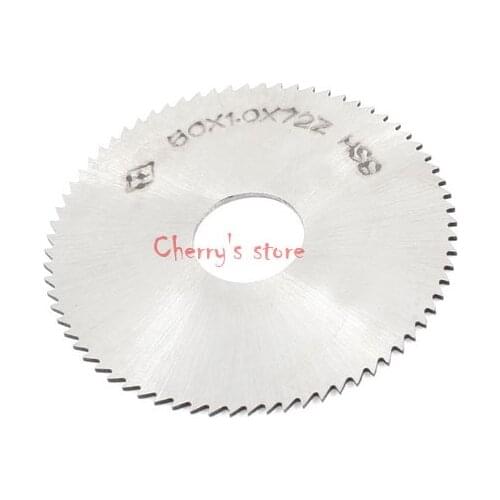 Most Favorable Wholesale Price Silver Tone HSS 72T 60mm x 1.0mm x 16mm Slitting Saw Blade 10 Pcs/lot