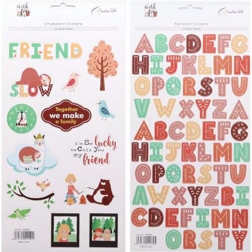 CRZCrafter Chipboard Stickers Embellishments Self Adhesive DIY Craft For Scrapbooking Cardmaking Journal Gift Decoration