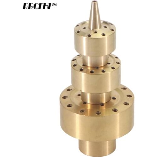 RBCFHI 1/2'' 3/4'' 1'' Female Brass Fountain Nozzle Blossom Water Sprinkler Garden Landscape Water Spray Pond Sprinkler Head