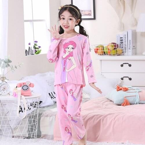 Underwear Pajamas set for girl Children long sleeved pyjamas kids cartoon 3-13T nightwear boy home clothes girls sleepwear suit