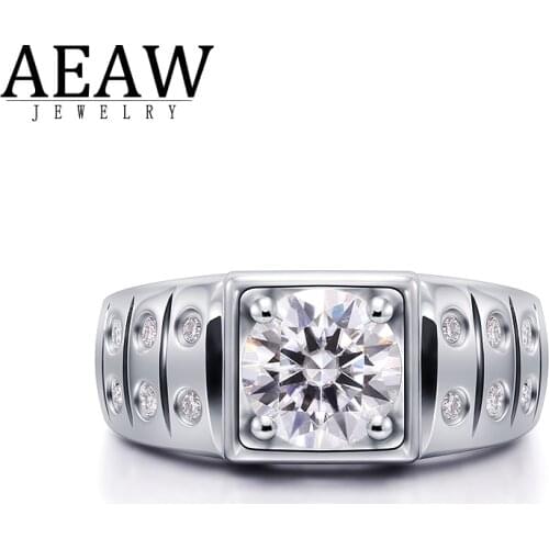 0.7carat DEF Color Asscher Cut Excellent Cut VVS1 Moissanite Engagement Ring Real 14K White Gold For Women Fine Ring Certificate