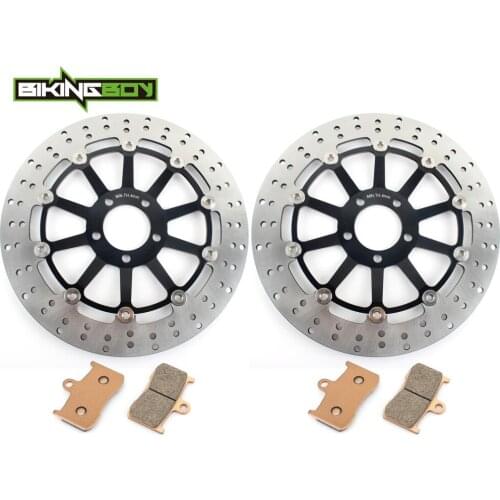 BIKINGBOY For Kawasaki Ninja ZX9R 02 03 ZX-9R ZX9-R ZX 900 F1 F2 Front Brake Discs Rotors Disks + Pads Motorcycle 320mm Stainles