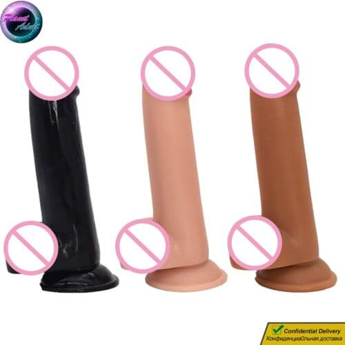 PVC Realistic Penis Dildo Women Masturbator Smooth Pattern Female Vagina Pussy Gay Men Prostate Masturbation Anal Plug Sex Toys