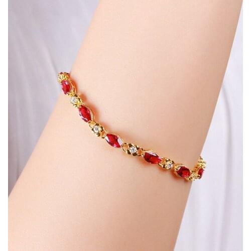 24k Gold European Style Copper Alloy Luxury Bracelet For Women Artificial Synthetic Jade Jewelry 2021 Trend Friendship Bracelets