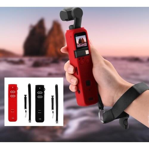 Silicone Case For DJI Osmo Pocket 2 Camera Case Protective Dustproof Cover Lens Cap Lanyard Anti-Slip Anti-Drop Accessories