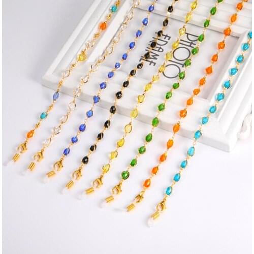 Skyrim Glass Beads Chain for Mask Women Fashion Glasses Holder Chains Sunglasses Lanyard Hanging Neck Strap Eyewear Cord Hot