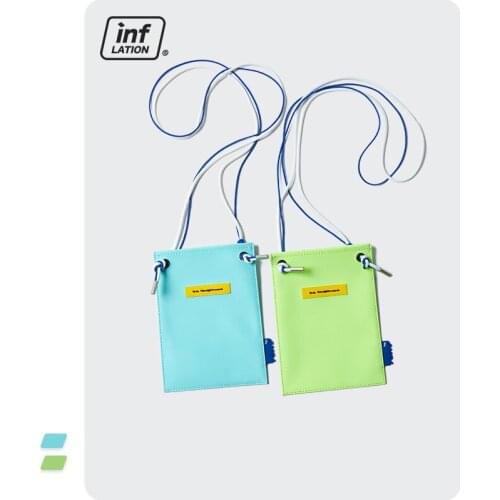 INFLATION Japanese Streetwear Mini Messenger Bags Women Candy Color PU Leather Mini Fanny Bag Female Waist Bag 462AI2021