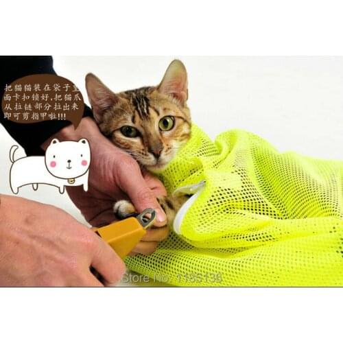 High Quality Nylon Cat Grooming Bag Cat Washing bath Bag Shower Nail Cutting Medicine Cat Pet Products D107