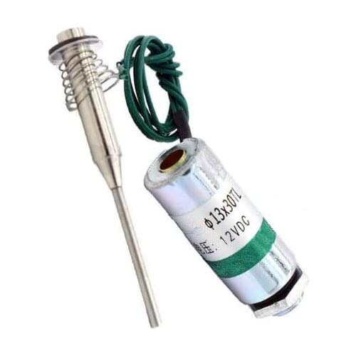 1pc Tubular Electromagnet Miniature Electromagnet DC 12V 24V Impact Electromagnet 13/30TL