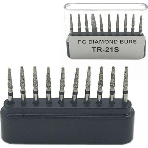10pc/Boxes Dental Diamond Burs Drill Dental Burs Dia-burs for High Speed Handpieces Super Coarse Dentist Tools