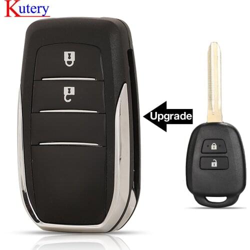 Kutery 10/20/30pcs Modified Flip Folding Remote 2 Buttons Car Key Shell Case For Toyota Corolla Camry Reiz New Vios RAV4 Crown