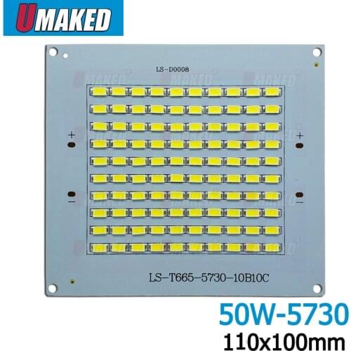100% Full Power Floodlight pcb 50W 5000lm led PCB with SMD5730 chip,heat sink board Aluminum plate base for led floodlight