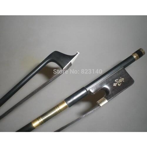 2 PCs Black Carbon Cello Bow 4/4 with Black Bow hair