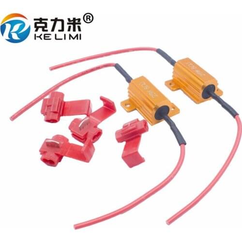 KELIMI Add-on Decoder Load Resistor 10W 25W 50W LED Flash Rate Canbus No Error Canceller Decoder