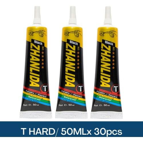 30PCS 50ML Zhanlida T Hard Cellphone Repair Glue DIY Diamond Jewelry Handicraft Point Drill DIY Glue Universal Adhesive