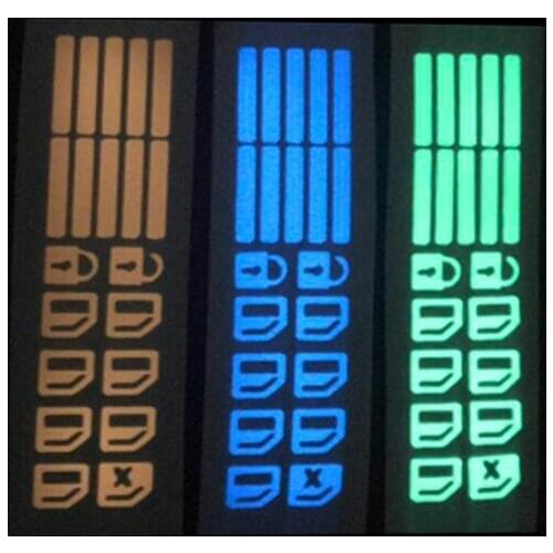 Car Door Window Luminous Button For Renault Duster Logan Sandero Sticker Lift Window Car Sticker Car Styling Luminous Stickers