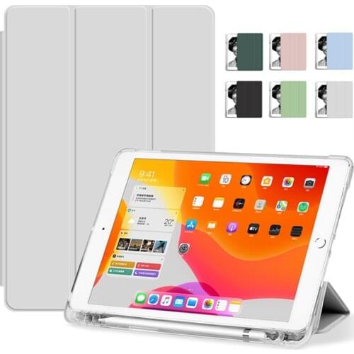 Pencil Slot Holder Cases For iPad 7th 8th 10.2 iPad 5th 6th 9.7 Pro 11 2020 Tablet Case Air 4 10.9 Air 3 10.5 Air 1 2 mini 4 5
