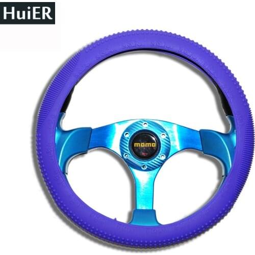 HuiER Hot Sale Great Grade Silicone Steering-wheel Cover 4 Color for 36-39CM Car Styling Steering Wheel Car-covers Free Shipping