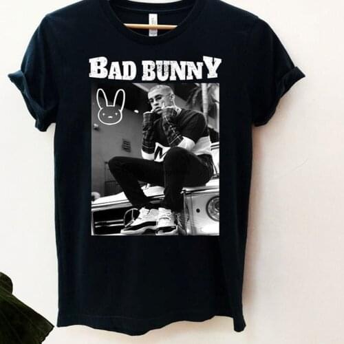 Bad Bunny T Shirt Bad Bunny Black And White T shirt Bad Bunny Shirt Bad Bunny Sweatshirt Bad Bunny Merch black shirt