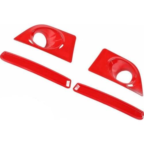 Front Fog Light Lamp Decor Cover Trim Bezels for Ford Mustang 2010 2011 2012 2013 2014 Accessories