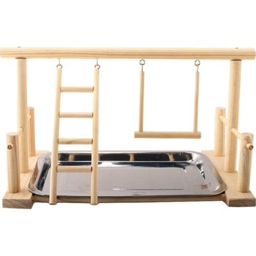Wooden Parrot Playstand Perch Bird Play Stand Small Birds Play Gym Cockatiel