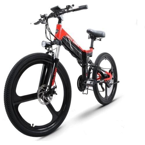New 26incch electric bike mountain ebike fold frame 500w high speed motor 48V hidden lithium battery electric bike emtb