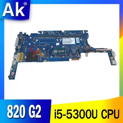 6050A2635701-MB-A02 For HP EliteBook 820 G2 Notebook motherboard 781856-001 781856-601 SR23X i5-5300U Core fully tested ok