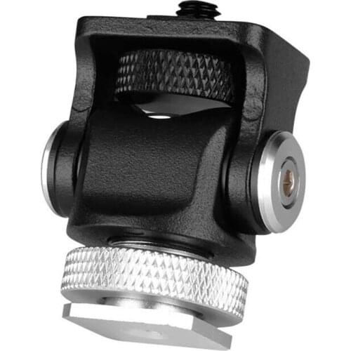 Foleto Metal Flash Hot Shoe Tripod Adapter Monitor Microphone Led Light Gimbal Braket 1/4" Mount Base for canon nikon camera dv