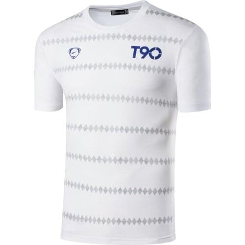 Jeansian Mens Sport Tee Shirt Tshirt T-Shirt Tops Running Gym Fitness Workout Football Short Sleeve Dry Fit LSL112 White2