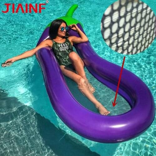 Eggplant Inflatable Beach Mattress Outdoor Parent-Child Play Swimming Pool Accessories Water Floating Row Hammock Float Mat
