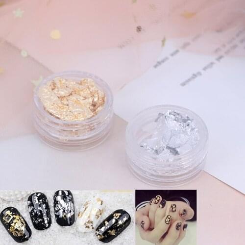 Irregular Aluminum Foil Paper Nail Art Sticker Glitter Manicure Decoration Tools
