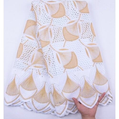Nigerian African 100% Cotton Lace Fabric 2020 High Quality Lace Material Fabric Embroidery Swiss Voile Lace In Switzerland S1943