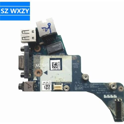 Original For Dell E6420 Audio Ethernet USB VGA Port Board CN-0CYXNG 0CYXNG CYXNG PAL50 LS-6591P 100% Tested Fast Ship