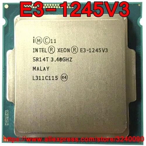 Original Intel CPU Xeon E3-1245V3 Processor 3.40GHz 8M 84W Quad-Core E3 1245V3 LGA1150 free shipping E3-1245 V3 E3 1245 V3