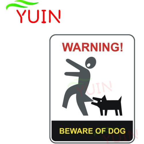 Beware of Dogs Warning Car Sticker Funny Decals Cars Accessories Personalized PVC Decorative Waterproof Sunscreen Decal 15*12cm