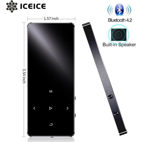 ICEICE Player MP3 bluetooth with built-in Speaker 1.8 inch Screen touch keys hi fi sport MP3 music player portable metal walkman