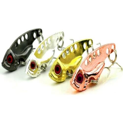 4pcs Metal VIB Lures 4cm/7g Vibration Spoon Lure Bass Trout Fishing Bait Artificial Baits
