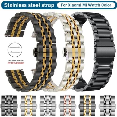 Wrist Straps Stainless steel Metal Band For Xiaomi Mi Watch color sports edition Strap Replace Bracelet Watchband Accessories