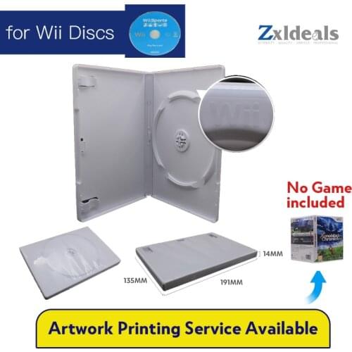 Replacement Case For Wii For Nintendo Game Disc Spare White Box Single With Logo