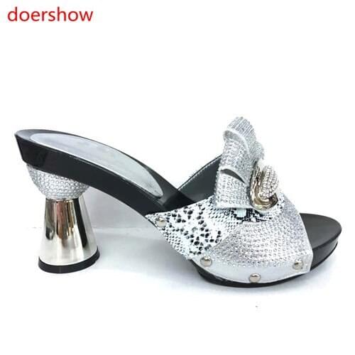 Doershow Wholesale African Designer Shoes Women Fashhion Hot Style African Sandals Shoes Pumps For Wedding AB1-46