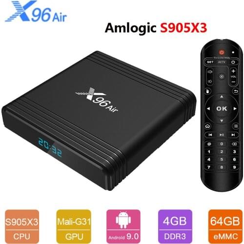 10PCS X96 Air Amlogic S905X3 mini Android 9.0 TV BOX 4GB 64GB 32GB wifi 4K 8K 24fps Netflix X96Air 2GB 16GB Set Top Box
