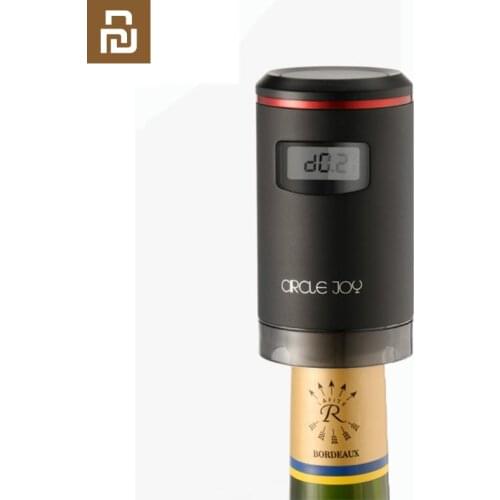 Xiaomi Circle Joy Smart Electric Vacuum Red Wine Preservation Stopper Red Wine Fresh Keeper LED Display USB Charging