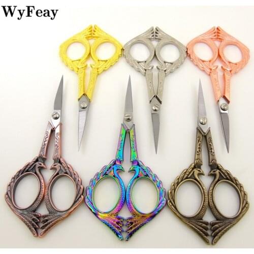 Stainless Steel Vintage Scissors Fabric Cutter Embroidery Retro Zakka Cross-stitch Craft Thread Scissor Tools for Sewing Shears
