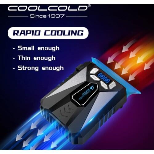 COOLCOLD Vacuum Portable Laptop cooler Suitable for 12-17inch Air External Extracting Cooling Fan for Laptop Speed Adjustable