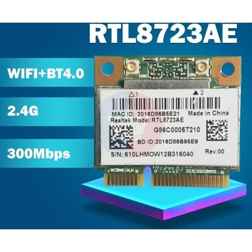 RealTek RTL8723AE 300M+Bluetooth4.0 Half Mini PCI-Express Wlan Wireless Wifi Card