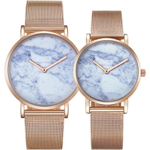 CAGARNY Women Watches Stainless Steel Mesh Band Gold Casual Watch Top Brand Luxury Lover Wristwatch Man Fashion Couples Gifts