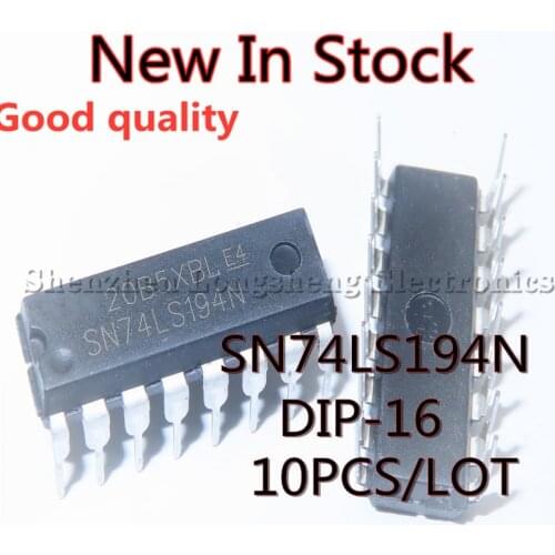 10PCS/LOT NEW 74LS194 SN74LS194N DIP-16 Register In Stock