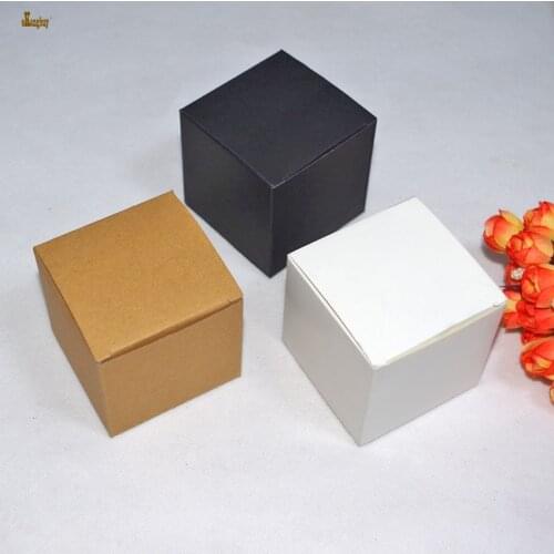 2018 50pcs/lot 7x7x7cm Cute Small Kraft Paper Packaging Box Diy Lipstick Perfume Essential Oil Bottle Boxes For Valve Tubes Too
